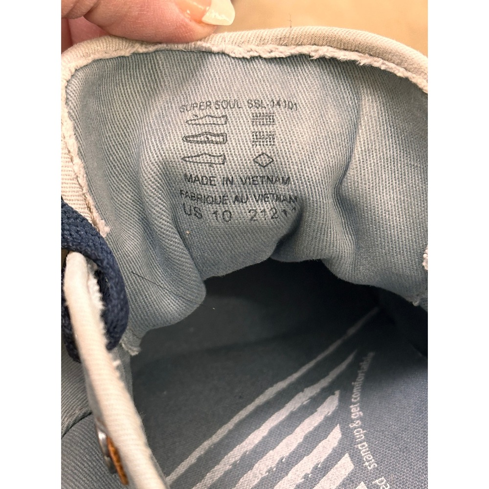 Taos Super Soul Mens Slate Blue Canvas Low Top Sneakers Size 10 Everyday Classic - Picture 5 of 16